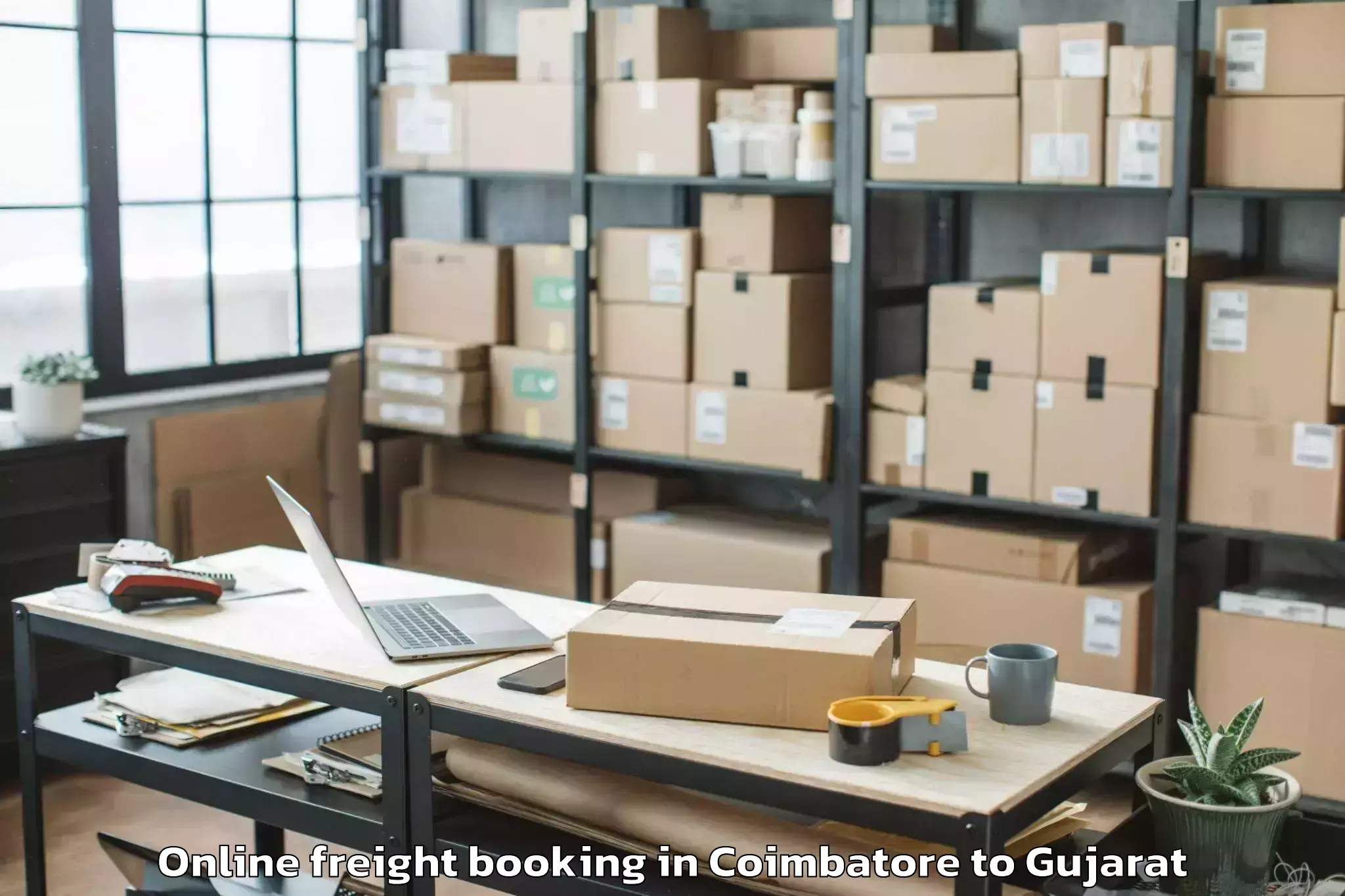 Quality Coimbatore to Vaghodia Ina Online Freight Booking